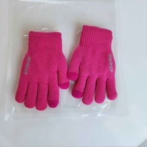 Bright Pink Kids Mittens
